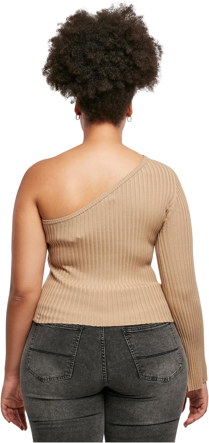Urban Classics Damen Strickjacke Ladies Cropped Feather Cardigan, Kurze Strickjacke mit Knopfverschl