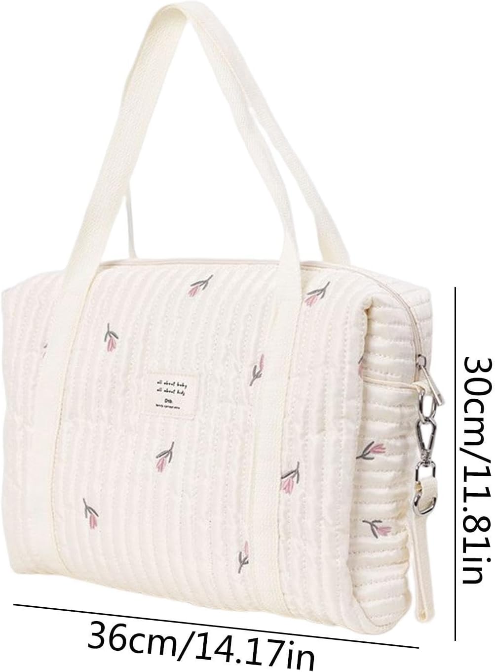Wickeltasche für Babys, bestickt, Wickeltasche, grosse Kapazität, Baumwolle, grosse Kapazität, Baumw