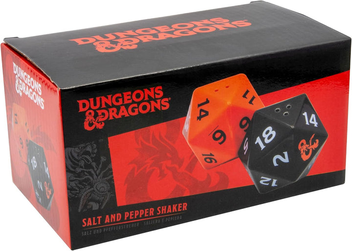 Joytoy Dungeons &amp; Dragons D20 Würfel 3D Salz- und Pfefferstreuer | Keramik, Geschenkpackung, 17,5x10