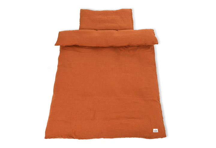 Pinolino Musselin-Bettwäsche für Kinderbetten, rot, 2-TLG, 630001-51, Einheitsgrösse