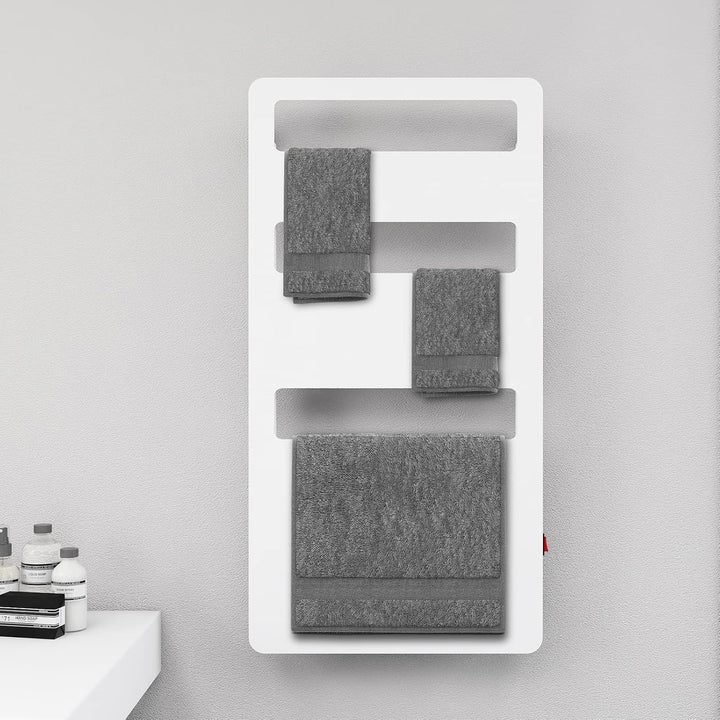 byecold Badheizkörper Elektrisch 90x46 cm, Handtuchheizkörper mit Kippschalter & Wandmontage, Badezi