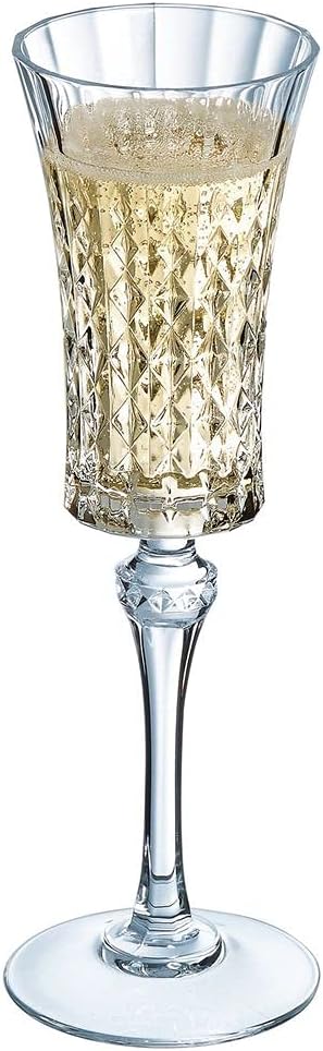 ECLAT L9742 6 Sektflöten 15 Cl-Lady Diamond, 0.15 Liter, transparent Sektgläser 15 cl, Sektgläser 15