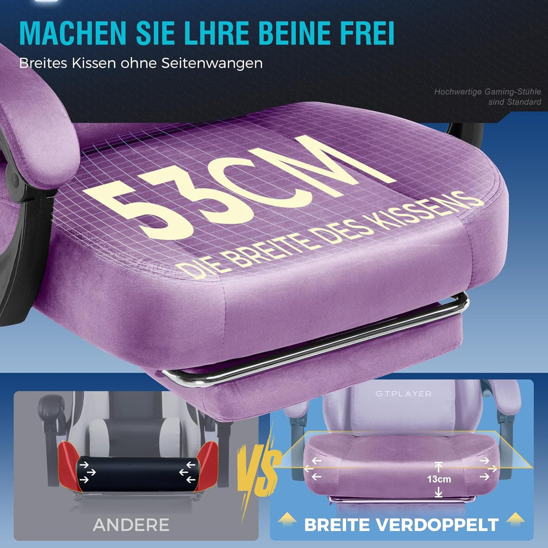 GTPLAYER Gaming Stuhl, Atmungsaktiver Bürostuhl, bürostuhl ergonomisch, Hochwertiger - Stoff,Ergonom