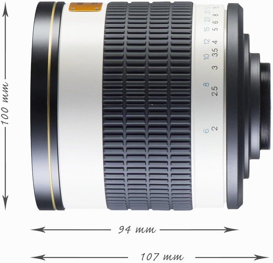 Walimex Pro 500mm 1:6,3 CSC Spiegel-Teleobjektiv für Micro Four Thirds Objektivbajonett weiss (manue