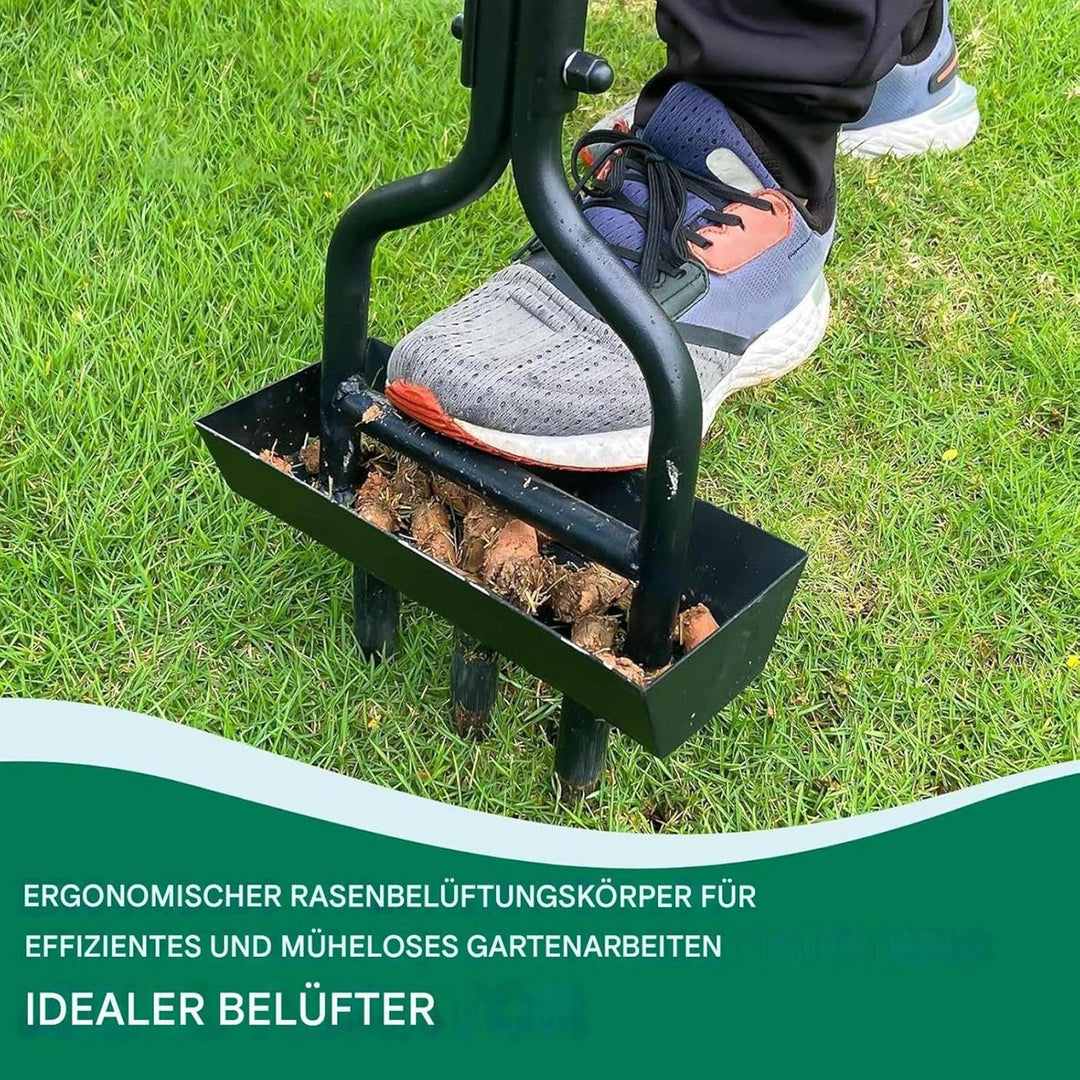 Rasenlüfter, Lawn Aerator Tool, Aerifizierer Für Rasen Hohlspoon Mit Ablageschale Und Gartengeräten,
