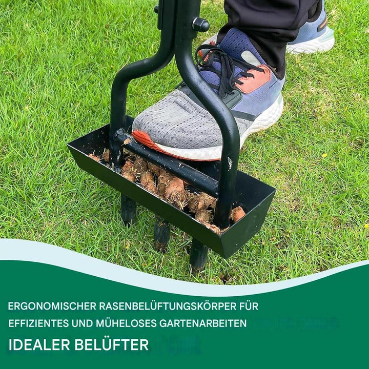 Rasenlüfter, Lawn Aerator Tool, Aerifizierer Für Rasen Hohlspoon Mit Ablageschale Und Gartengeräten,