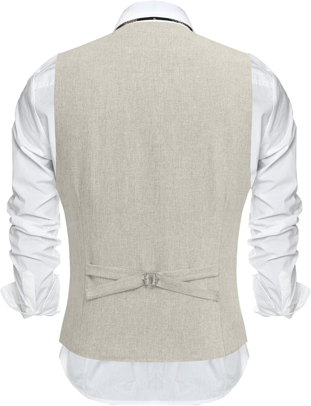 COOFANDY Weste Herren Anzug mit Taschen Anzugweste Gilet Casual Hochzeitsweste V-Ausschnitt Business