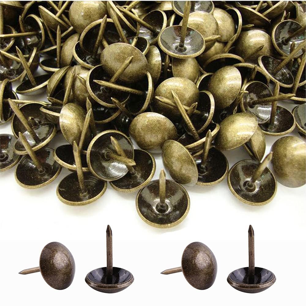 1000 Stück Polsternägel, BetterJonny Vintage Möbel Nägel Bronze Thumb Tacks Polster Reisszwecken Rei