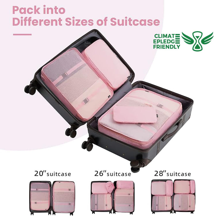 BAGAIL 10er-Set Packwürfel in verschiedenen Grössen Packorganizer für Reisezubehör Handgepäckkoffer