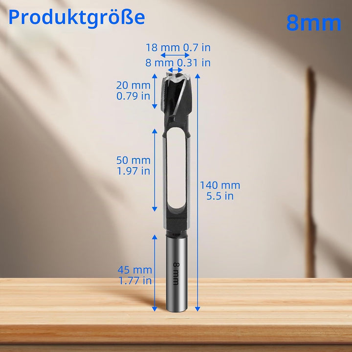 Zapfenschneiddübel Holzdübellochschneider 8 mm Dübeldübelschneider Scheibenfräser Tiefdübelschneider