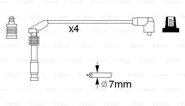 Bosch 0986357126 - Zündleitung - 4er Set
