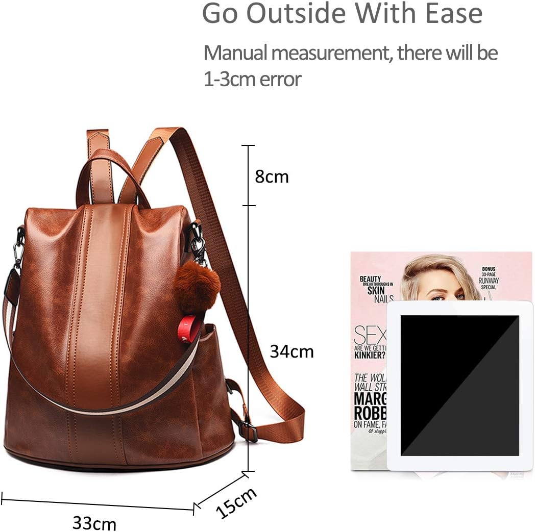 NICOLE & DORIS Rucksack Damen Rucksackhandtaschen Mode Rucksack Schulter Tasche wasserdichte Anti-Di