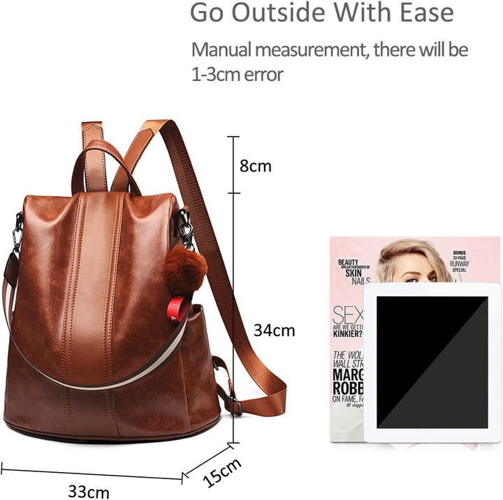 NICOLE & DORIS Rucksack Damen Rucksackhandtaschen Mode Rucksack Schulter Tasche wasserdichte Anti-Di