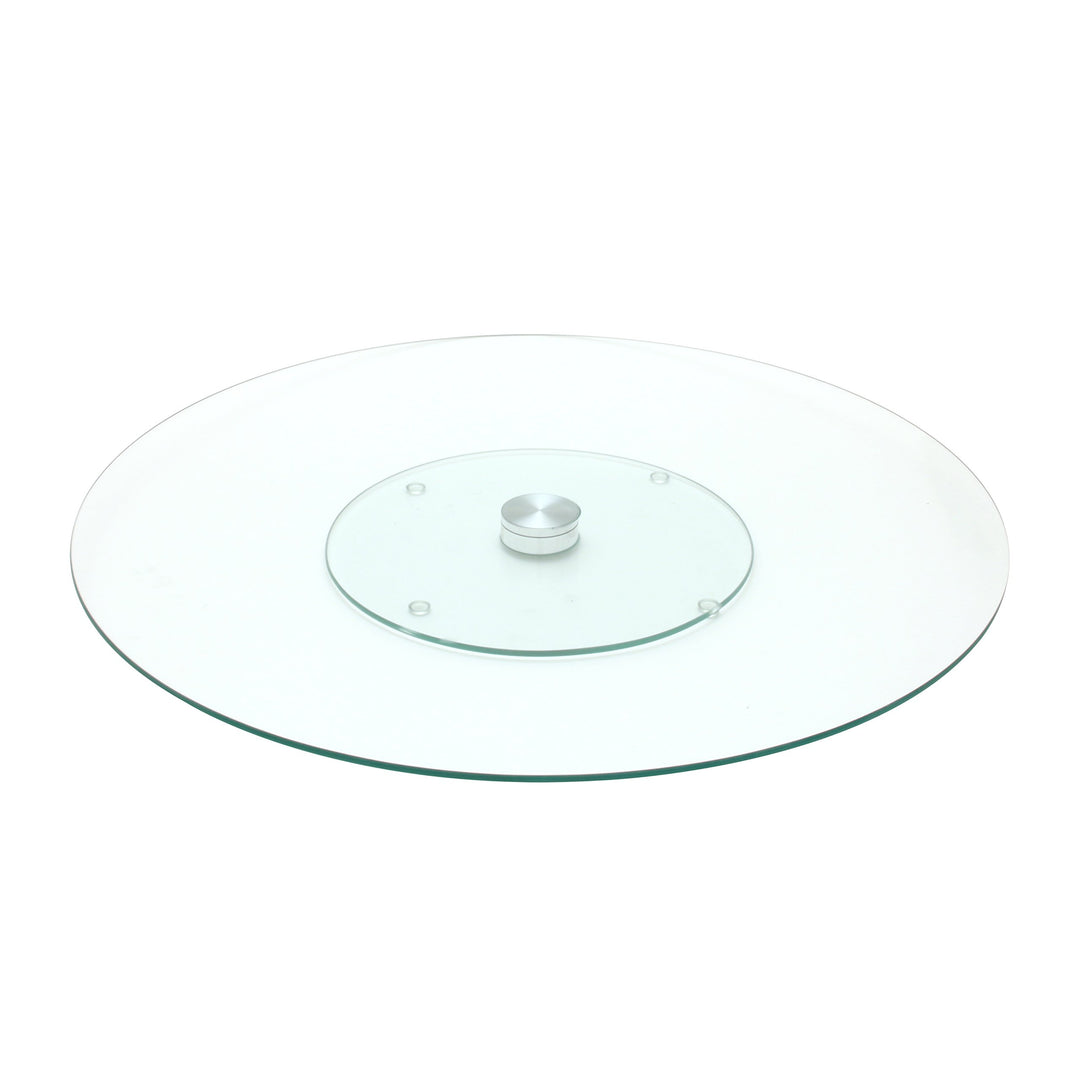 Saveur & Dégustation Plattenspieler Oben, Glass, durchsichtig, 45,5 x 45,5 x 2,9 cm