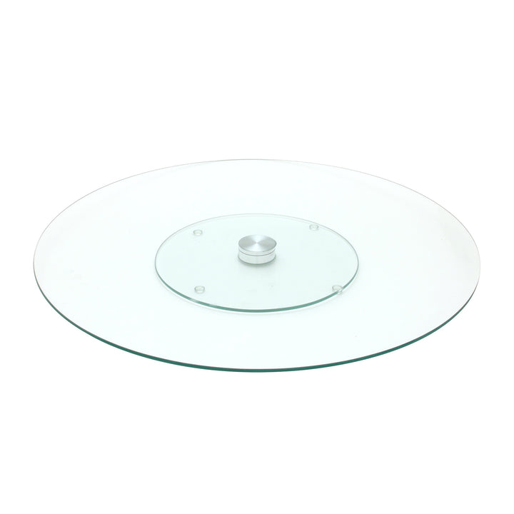Saveur & Dégustation Plattenspieler Oben, Glass, durchsichtig, 45,5 x 45,5 x 2,9 cm