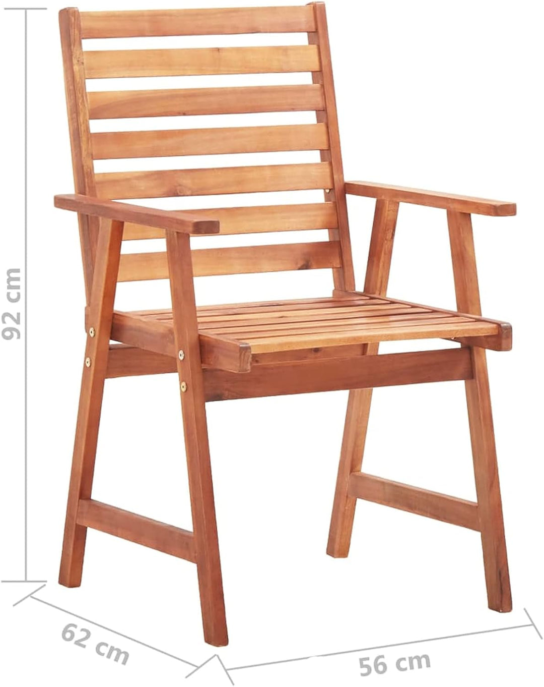Festnight Garten-Essstühle 3 STK. mit Kissen Outdoor-Sessel Gartensessel Holz Holzstuhl Terrassenstu