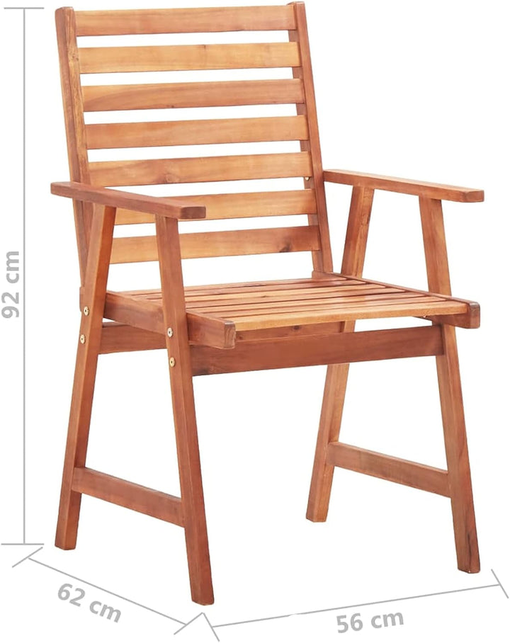 Festnight Garten-Essstühle 3 STK. mit Kissen Outdoor-Sessel Gartensessel Holz Holzstuhl Terrassenstu