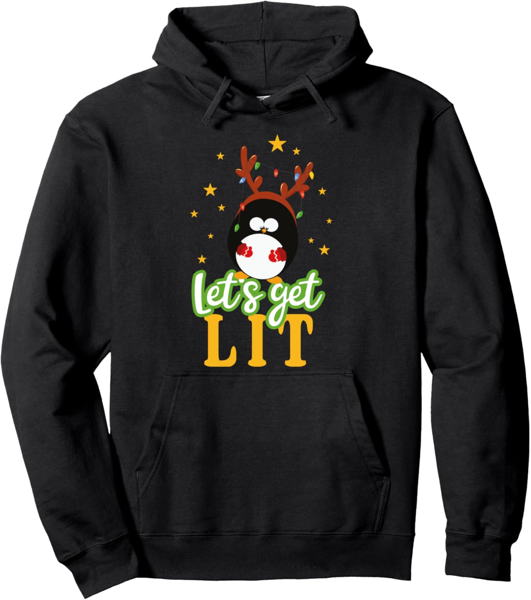 Weihnachten Xmas Christmas Lustiges Pinguin Weihnachts Pullover Hoodie