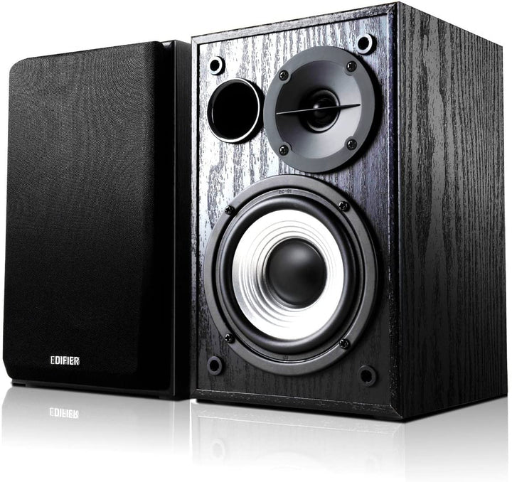Edifier R980T Aktive 2.0 Lautsprechersystem Paar (24 Watt), 4" PC Regallautsprecher Studio Monitore