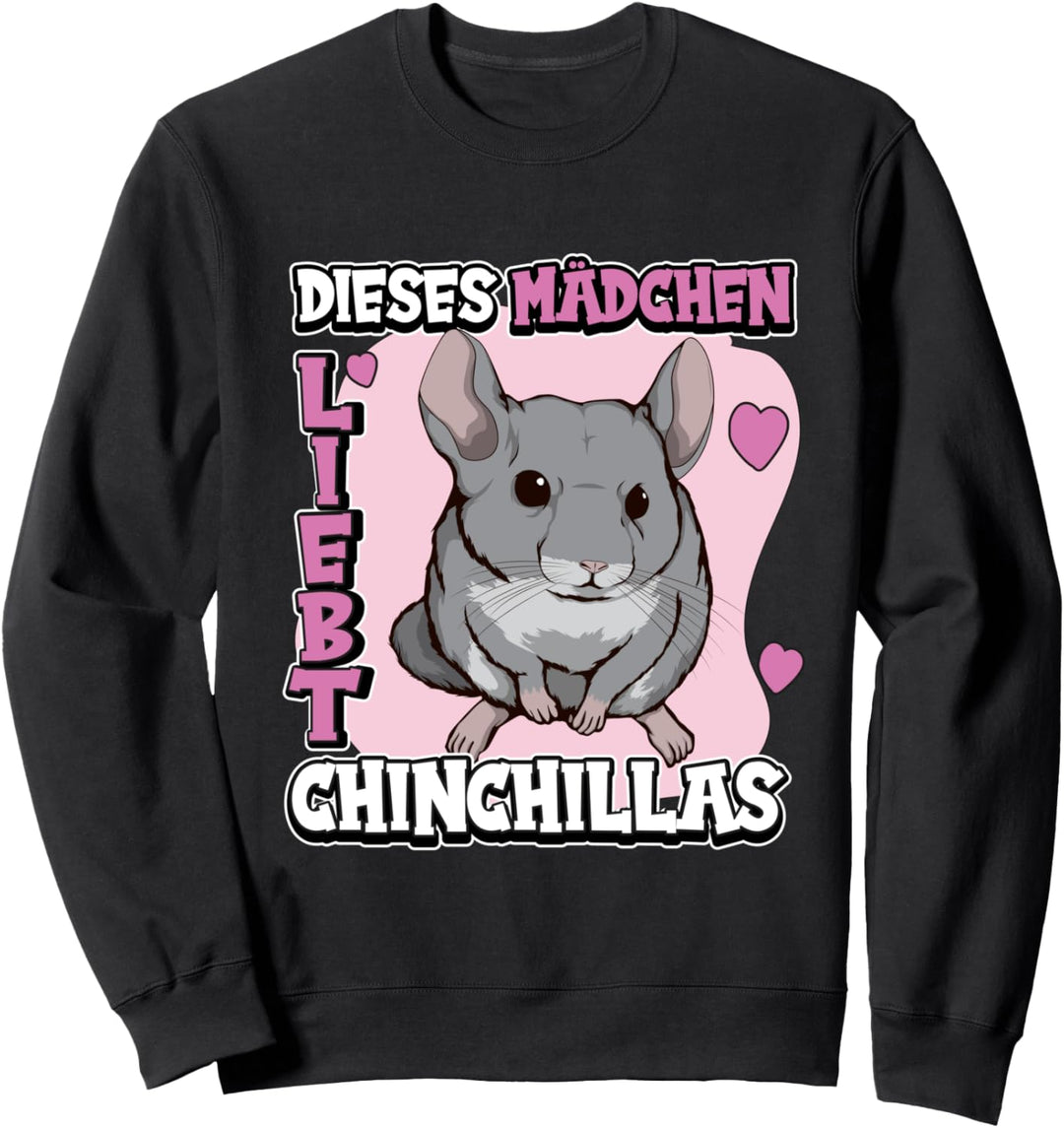 Kinder Chinchilla Sachen Dieses Mädchen liebt Chinchillas Sweatshirt
