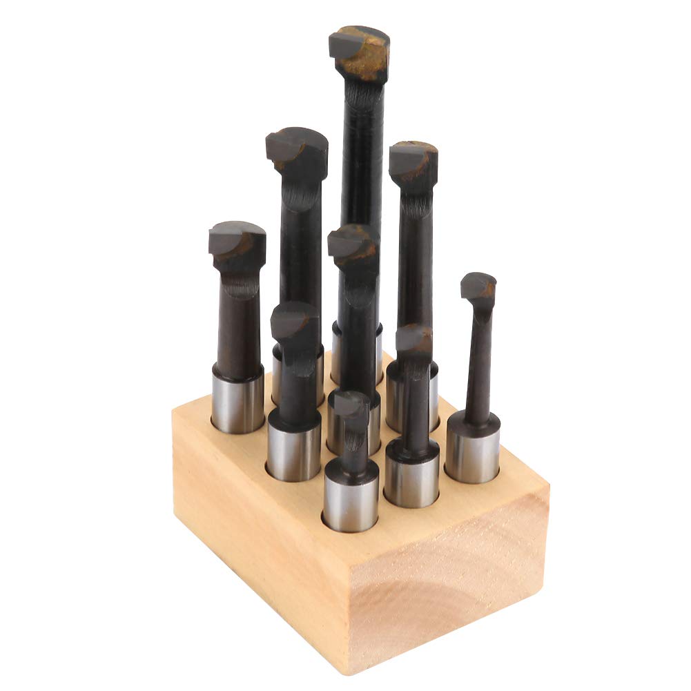 Jeanoko 9-tlg. 12-mm-Bohrstangensatz Wendeschneidplatten-Hochgeschwindigkeitsstahldrehmaschinenteile