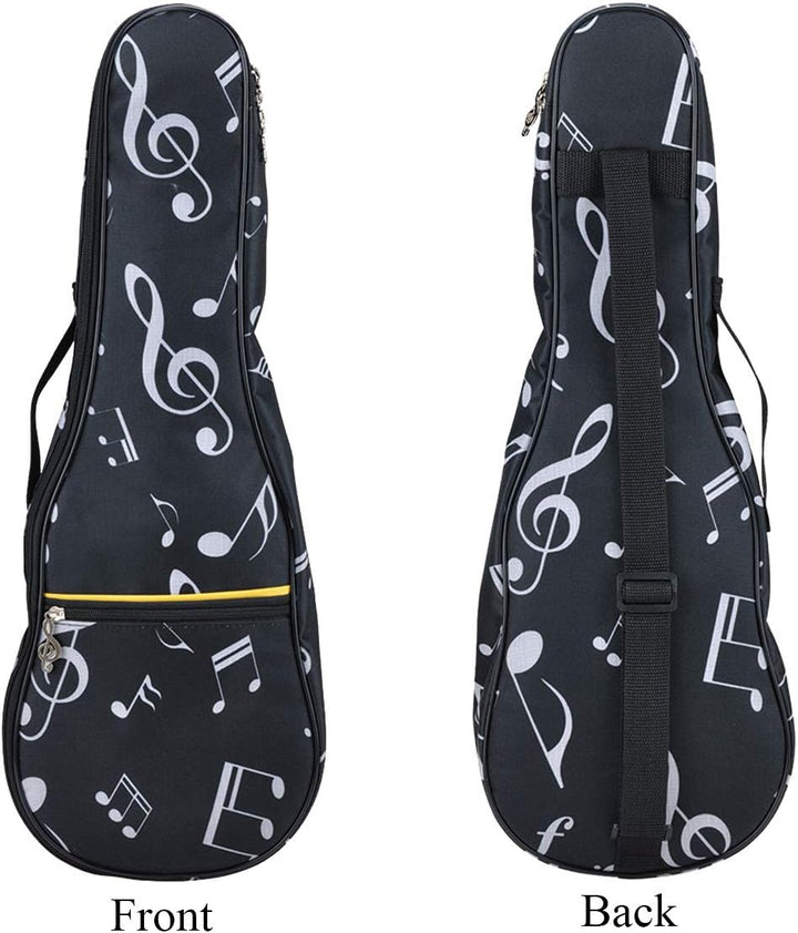 Ukulele Bag Case,21" Waterproof Oxford Musical Note Case Single Shoulder Backpack with Adjustable St