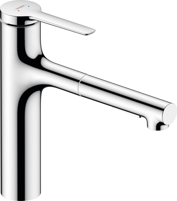 hansgrohe Zesis M33 - Küchenarmatur mit Metall Brause ausziehbar, mit Schlauchbox (sBox), 2 Strahlar