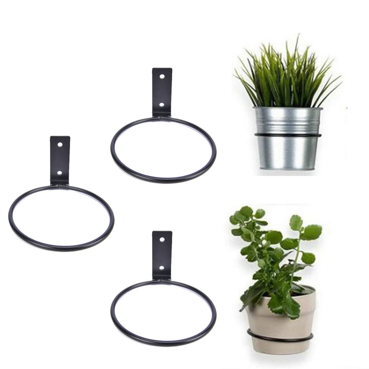 LIKEUDO 3 Stück 8 Zoll Wand Ring Blumentopfhalter Wandhalterung Blumentopf Rack Pflanzer Metall Topf