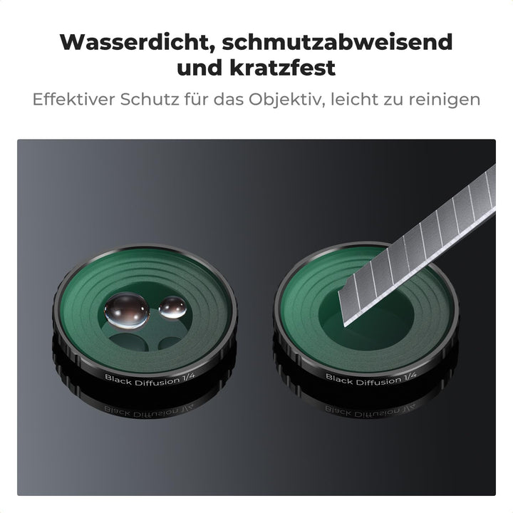 K&F Concept Black-Mist 1/4 Filter kompatibel mit DJI Osmo Action 5 PRO/Action 4 Black Diffusion 1/4,