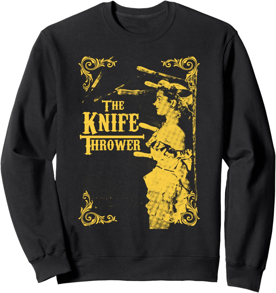 Zirkus Personal der Messerwerfer Vintage Karneval Thema Part Sweatshirt