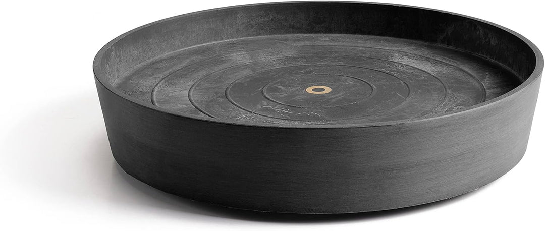 Ecopots Untersetzer rollbar für Blumentopf Amsterdam Dunkel Grau Durchmesser innen 26 cm/aussen 28 c