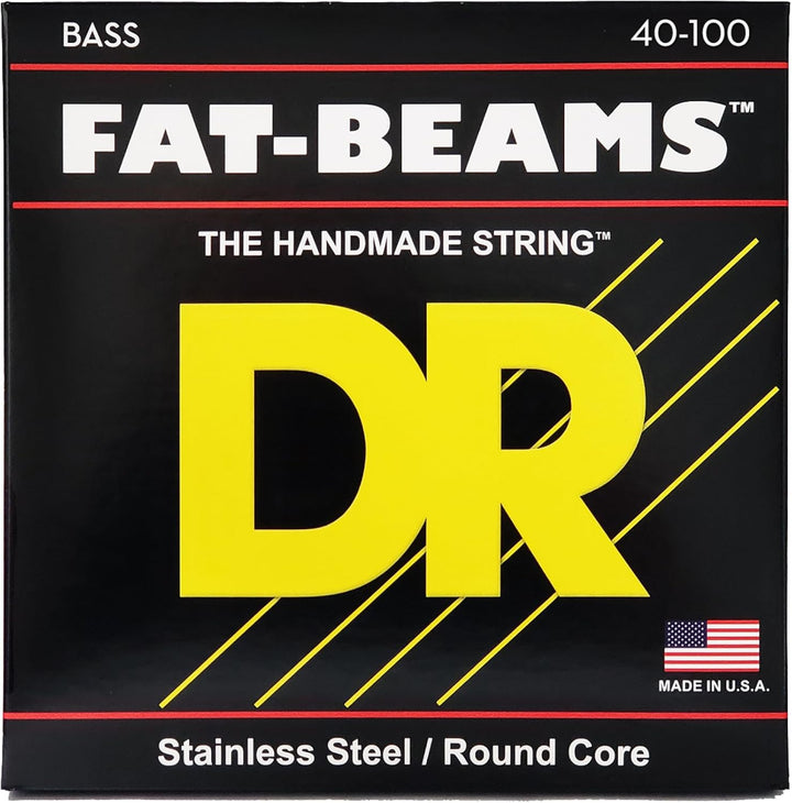DR Strings FAT-BEAM™ - Stainless Steel Bass Strings: Light 40-100