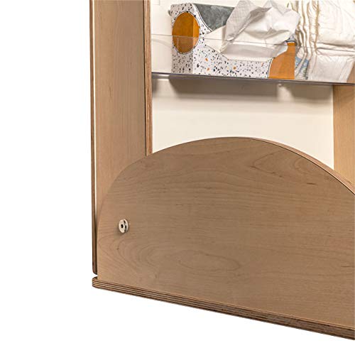 KEMMLIT Valencia Wickeltisch- klappbar als Wandwickeltisch, Holzwerkstoff, inkl. Wickelauflage … (Bu