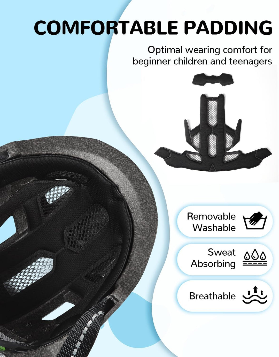 FUNWICT Kinder Fahrradhelm für Mädchen Jungen, Verstellbarer Kinderhelm Radhelm Skaterhelm Sporthelm
