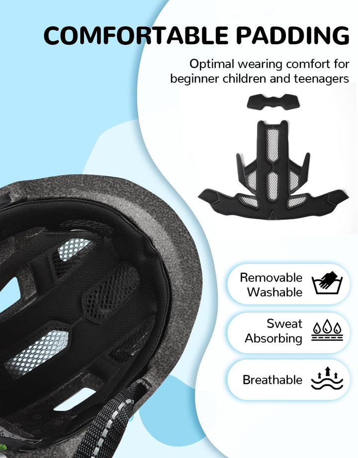 FUNWICT Kinder Fahrradhelm für Mädchen Jungen, Verstellbarer Kinderhelm Radhelm Skaterhelm Sporthelm