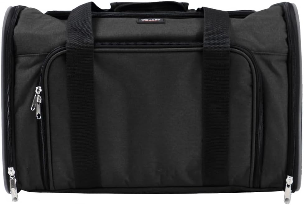 Wouapy Hundetragetasche für Hunde, Schwarz Schwarz L 45 x l 25 x H 28 cm, Schwarz L 45 x l 25 x H 28