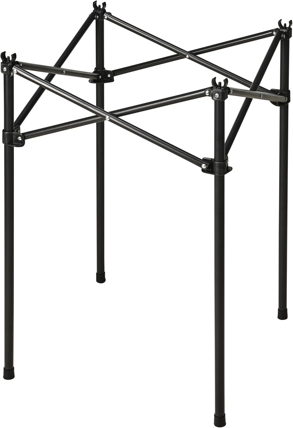 Camping Klapptisch schwarz mit Tragetasche - 70 x 70 cm - Universal Gartentisch mit einrollbarer Tis