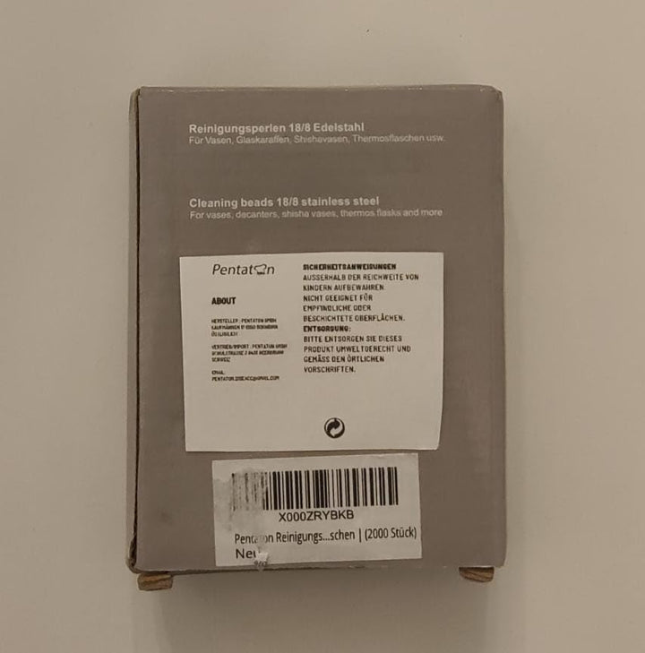 Reinigungsperlen aus rostfreiem Edelstahl, Kugeln zur Reinigung von Flaschen, Vasen, Karaffen und Th