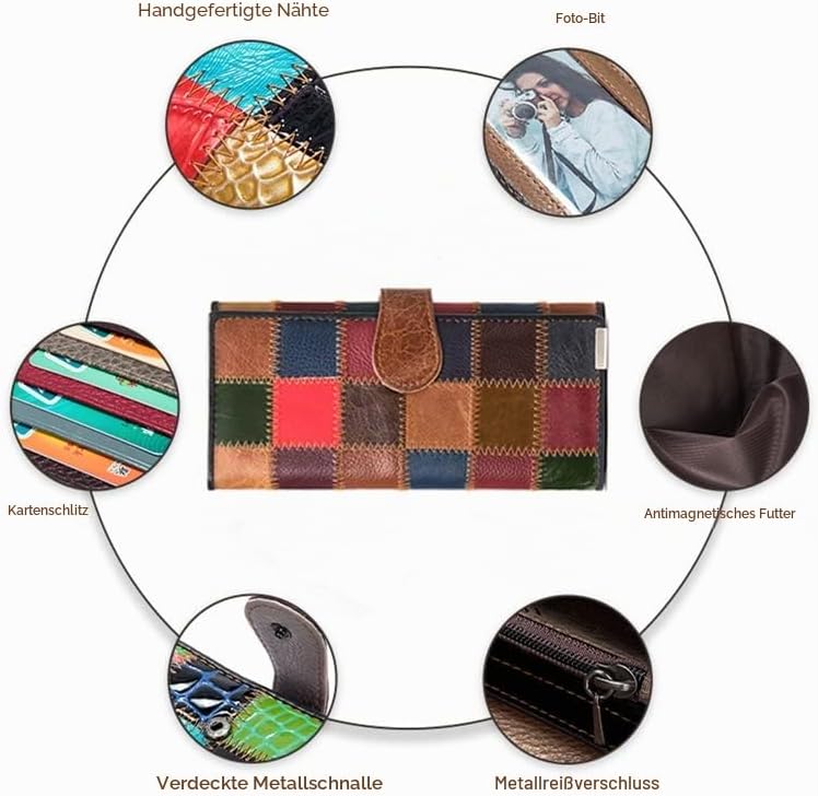 Eysee Brieftaschen, Leder-Kupplungen, Geldbörsen, Damen-Handy-Paket (Mode 4-C), Mode 4-c