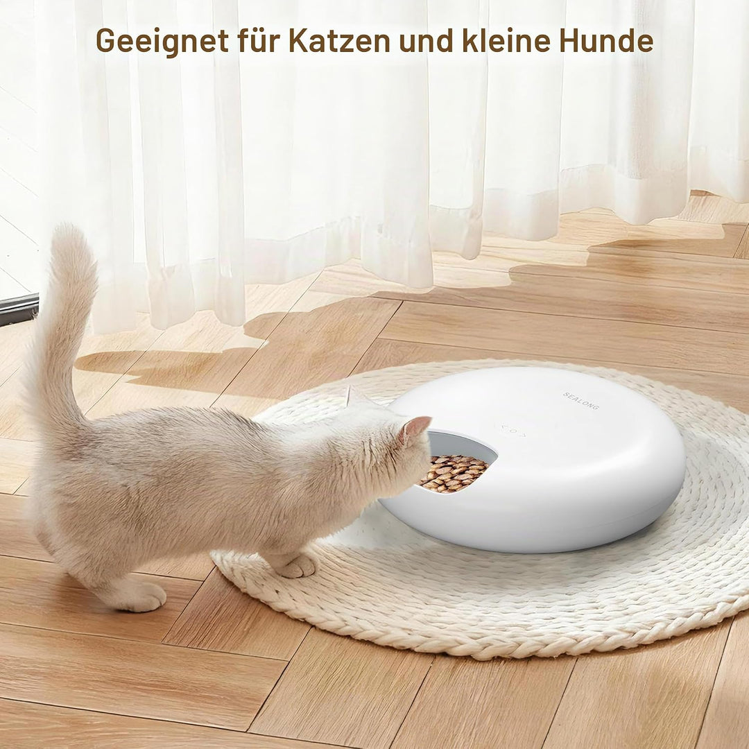 Futterautomat Katze Nassfutter Katzenfutter Automat: Futterspender Katze mit Programmierbarem Timer