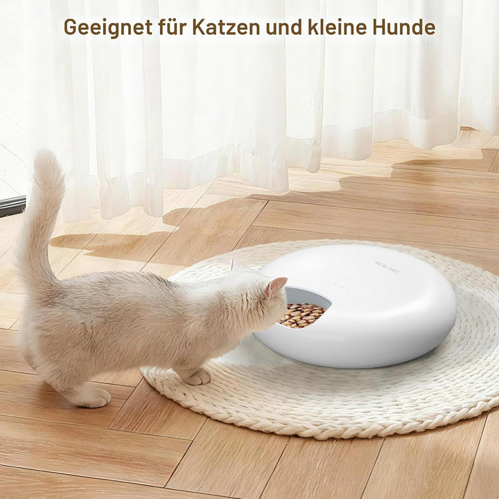 Futterautomat Katze Nassfutter Katzenfutter Automat: Futterspender Katze mit Programmierbarem Timer