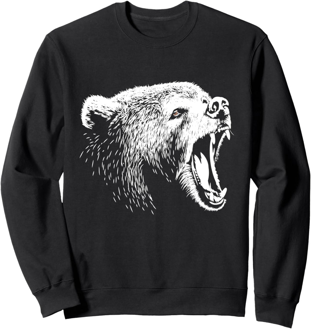 Niedliche braune Bärenhand gezeichnete Skizze künstlerisch Sweatshirt