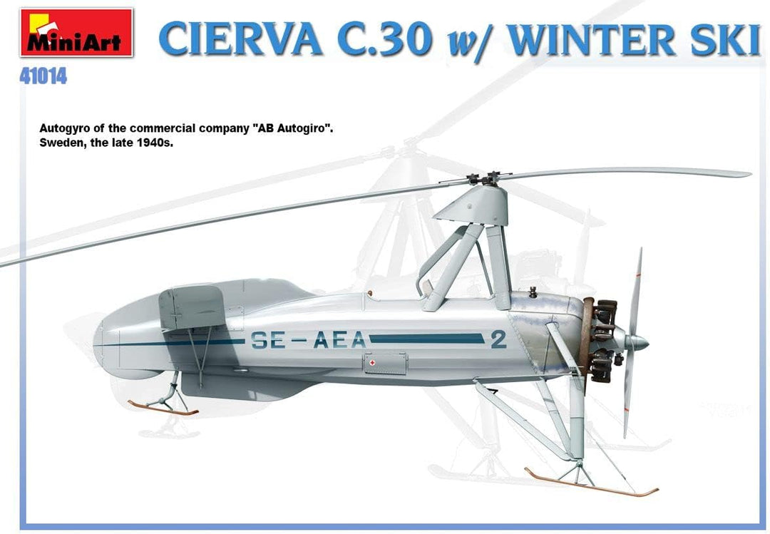 Mini Art 550041014 Militär MiniArt 41014 1:35 Cierva C.30 m. Ski-originalgetreue Nachbildung, Modell