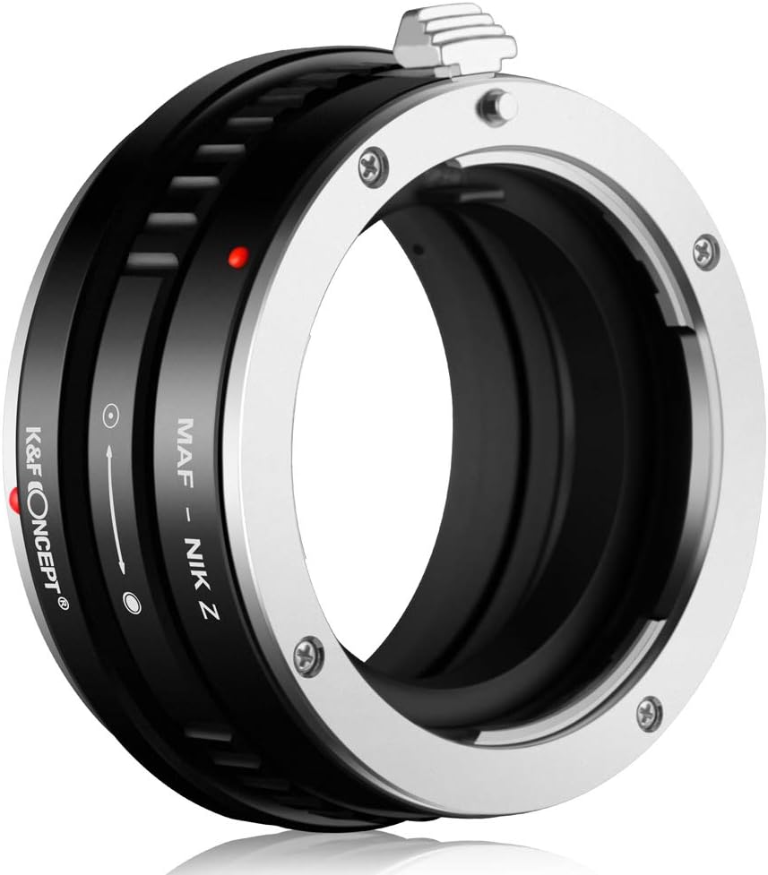 K&F Concept MAF-NIK Z Bajonettadapter Objektiv Ring für Minolta SA AF MAF Objektiv auf Nikon Z 7 und