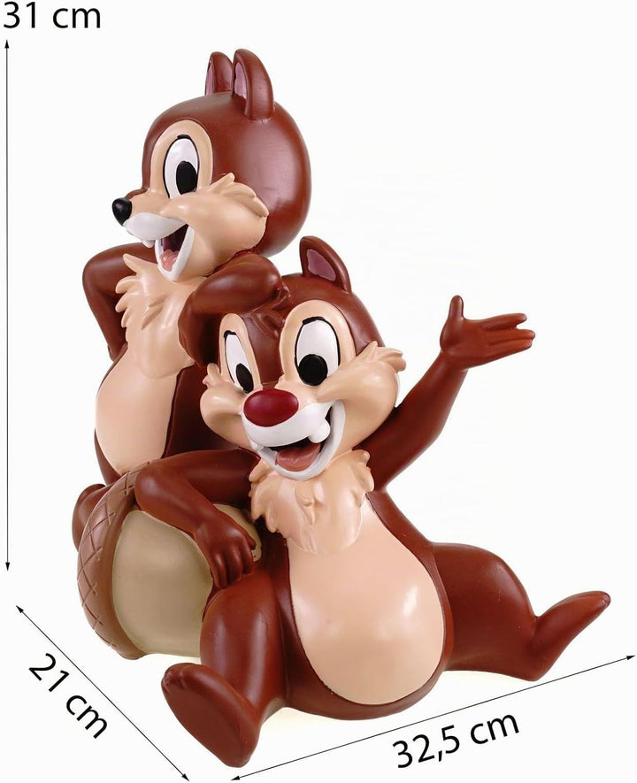 Gartenfigur Chip und Chap 33cm Wetterfest Disney Dekoration Garten und Zuhause | Polyresin Statue |