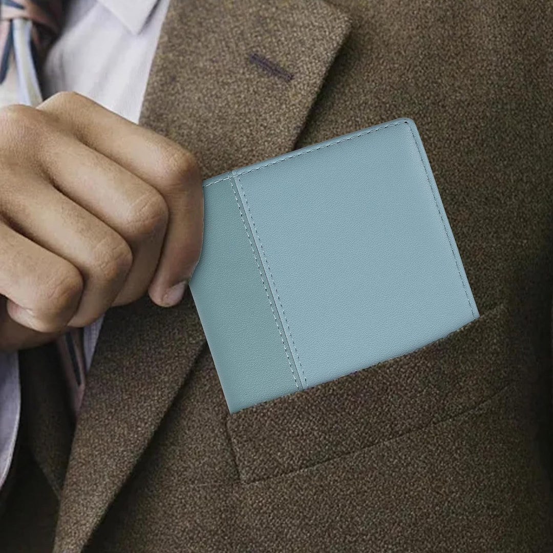 VISOUL Echt Leder Geldbörse Herren mit RFID Schutz Portemonnaie Gross mit Münzfach 10 Fächer Echtled