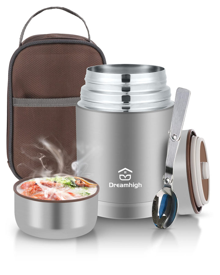 Dreamhigh® Thermobehälter für Essen 800 ml, Edelstahl Warmhaltebehälter Speisegefäss für Essen, Ther