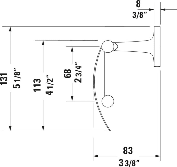 Duravit Papierrollenhalter Starck T, für 1 Rolle, Wandmontage, Schwarz Matt mit Deckel für 1 Rolle S