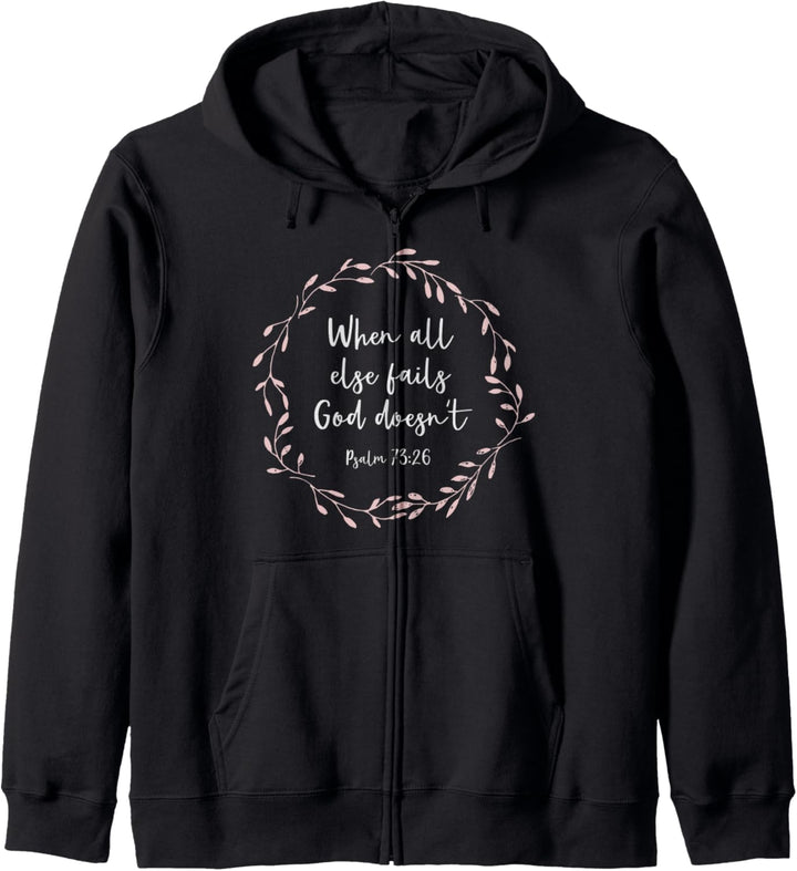 Psalm 73:26 Christian Bible Verse Design Kapuzenjacke