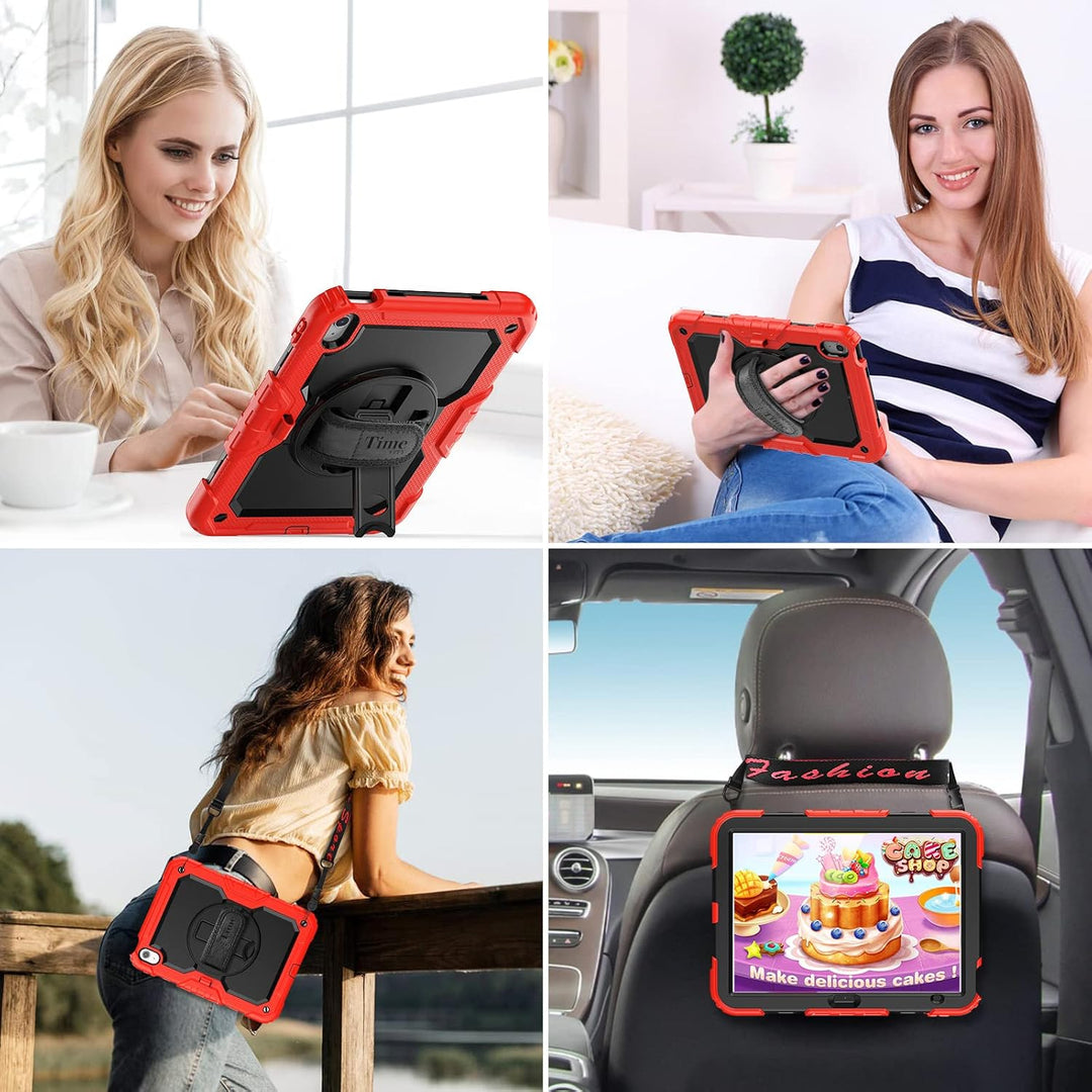 Timecity Hülle für iPad 10. Generation 2022 10.9 Zoll, Stossfeste Schutzhülle mit Displayschutz Hand